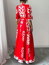Printed Slit Maxi Dress