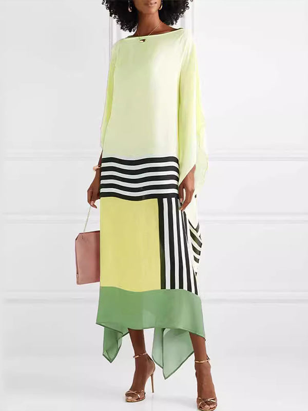 Stripe Combo Colorblock Dress