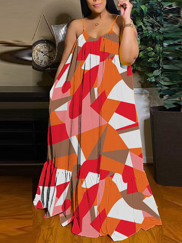 Printed Cami Maxi Dress
