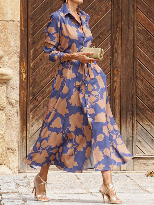 Printed Tied Shirt Dress