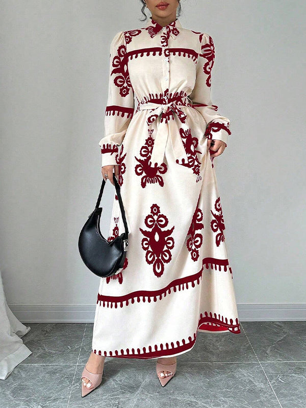 Printed Shirt Dress