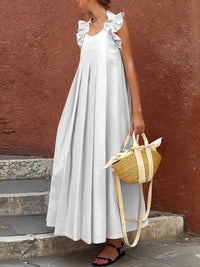 Frilled Pleated Dress