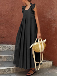 Frilled Pleated Dress