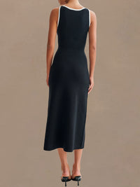 Button-Front Sleeveless Dress