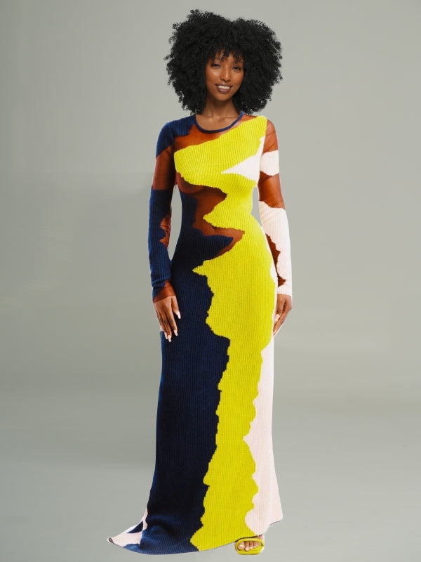Colorblock Maxi Dress