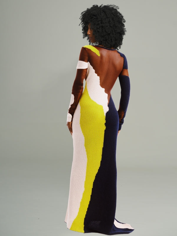 Colorblock Maxi Dress
