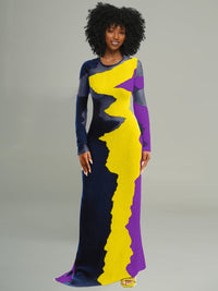 Colorblock Maxi Dress