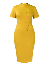 Button Bodycon Dress