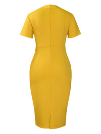 Button Bodycon Dress