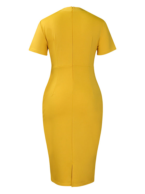 Button Bodycon Dress