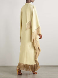 Fringe Combo Maxi Dress
