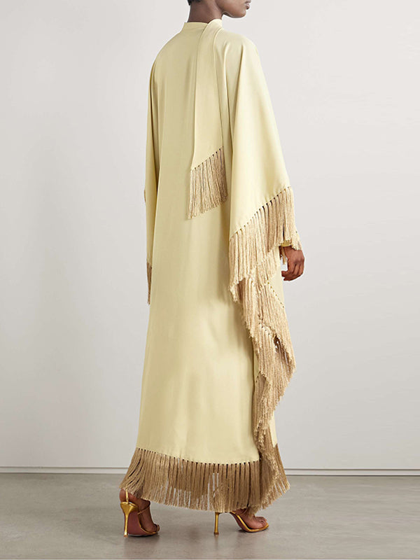 Fringe Combo Maxi Dress