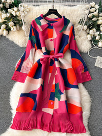Printed Tied Shirt Dress