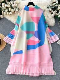 Printed Tied Shirt Dress