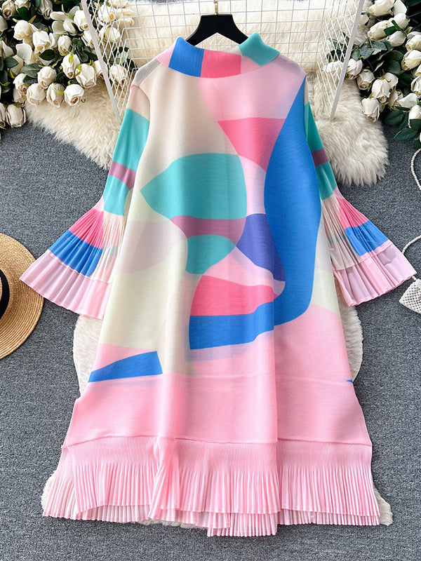 Printed Tied Shirt Dress