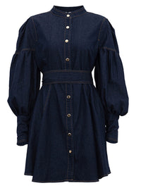 Denim Tied Shirt Dress