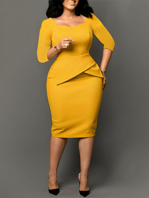 Solid Bodycon Dress