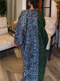 Printed V-Neck Maxi Dress