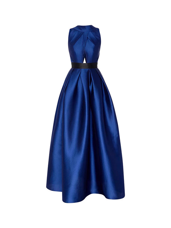 Satin Sleeveless Maxi Dress