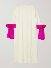 Contrast Bowknot Dress