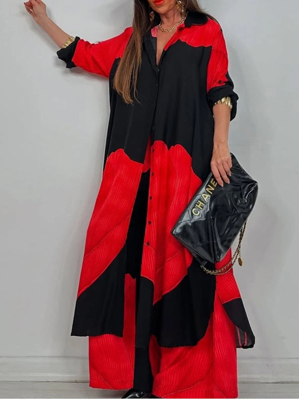 Printed Tunic Shirt & Pants Set