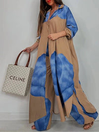 Printed Tunic Shirt & Pants Set