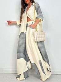Printed Tunic Shirt & Pants Set
