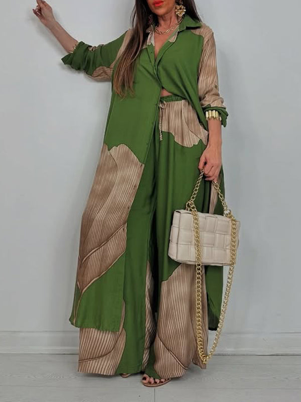 Printed Tunic Shirt & Pants Set