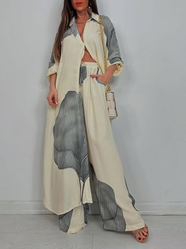 Printed Tunic Shirt & Pants Set