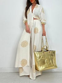 Printed Tunic Shirt & Pants Set