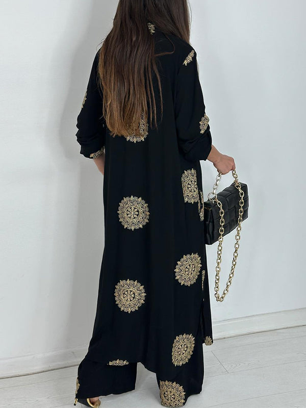 Printed Tunic Shirt & Pants Set