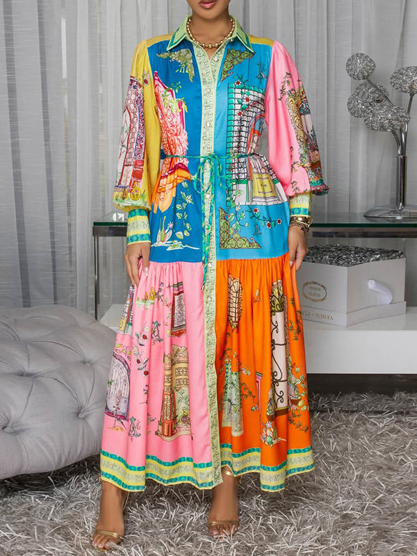 Printed Shirt Dress