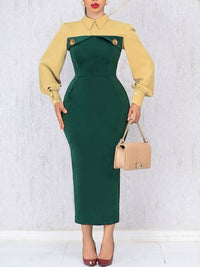 Two-Tone Bodycon Dress