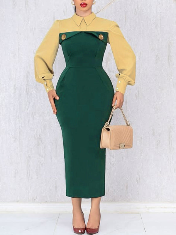 Two-Tone Bodycon Dress