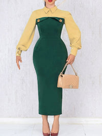 Two-Tone Bodycon Dress