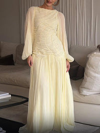 Solid Ruched Maxi Dress