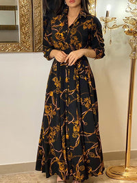 Printed Tied Shirt Dress