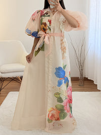 Floral Tied Shirt Dress