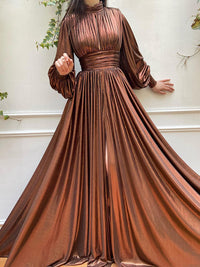 Metallic Cutout Maxi Dress