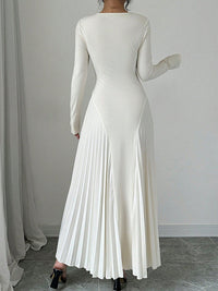 Pleated Combo Maxi Dress