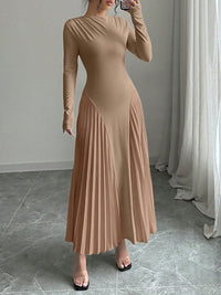 Pleated Combo Maxi Dress