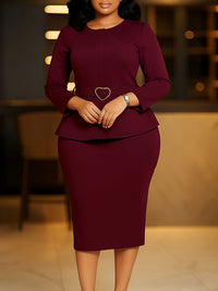 Solid Belted Bodycon Dress