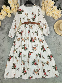 Floral V-Neck Maxi Dress