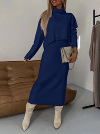 Turtleneck Sweater & Tank Dress Set