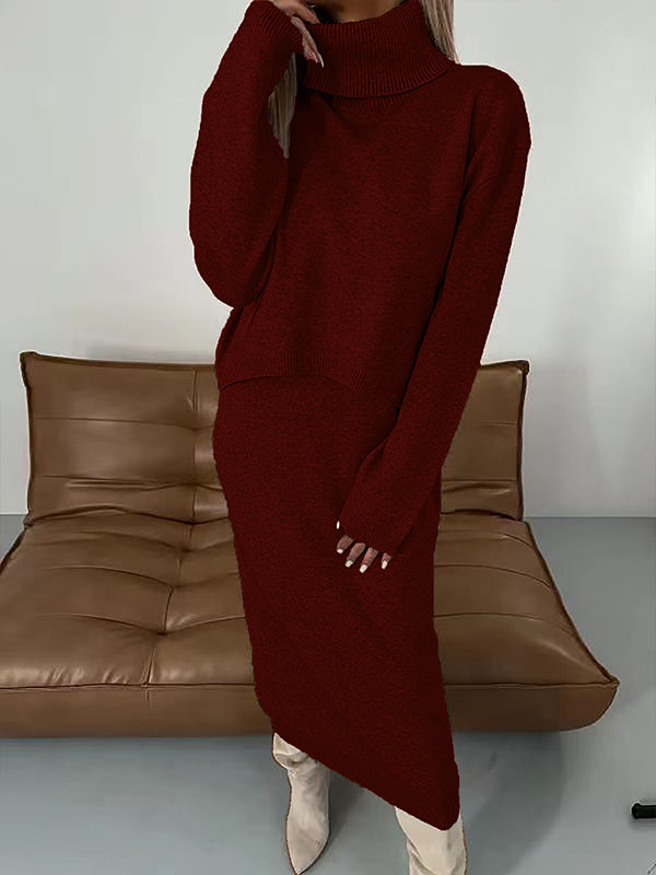Turtleneck Sweater & Tank Dress Set