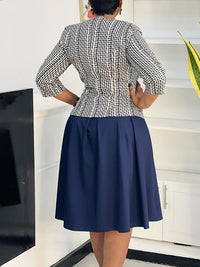 Printed Blazer & Dress Set