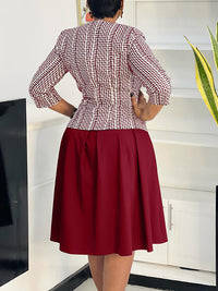 Printed Blazer & Dress Set