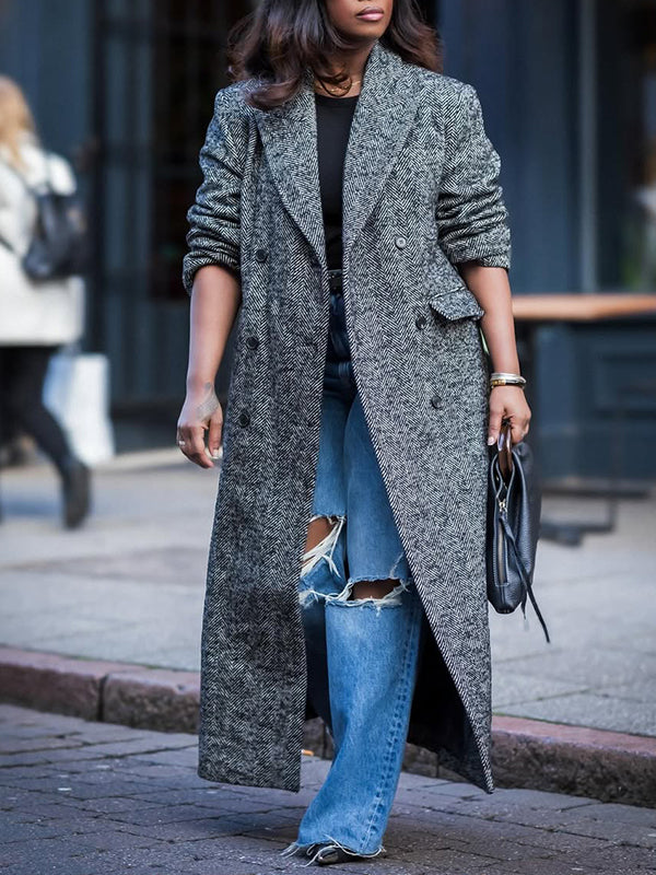 Double-Breasted Long Coat