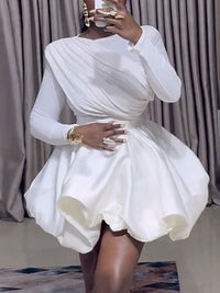 Ruched Top & Bubble Skirt Set