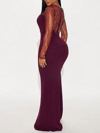 Sheer Combo Maxi Dress